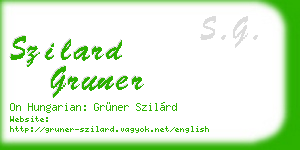 szilard gruner business card